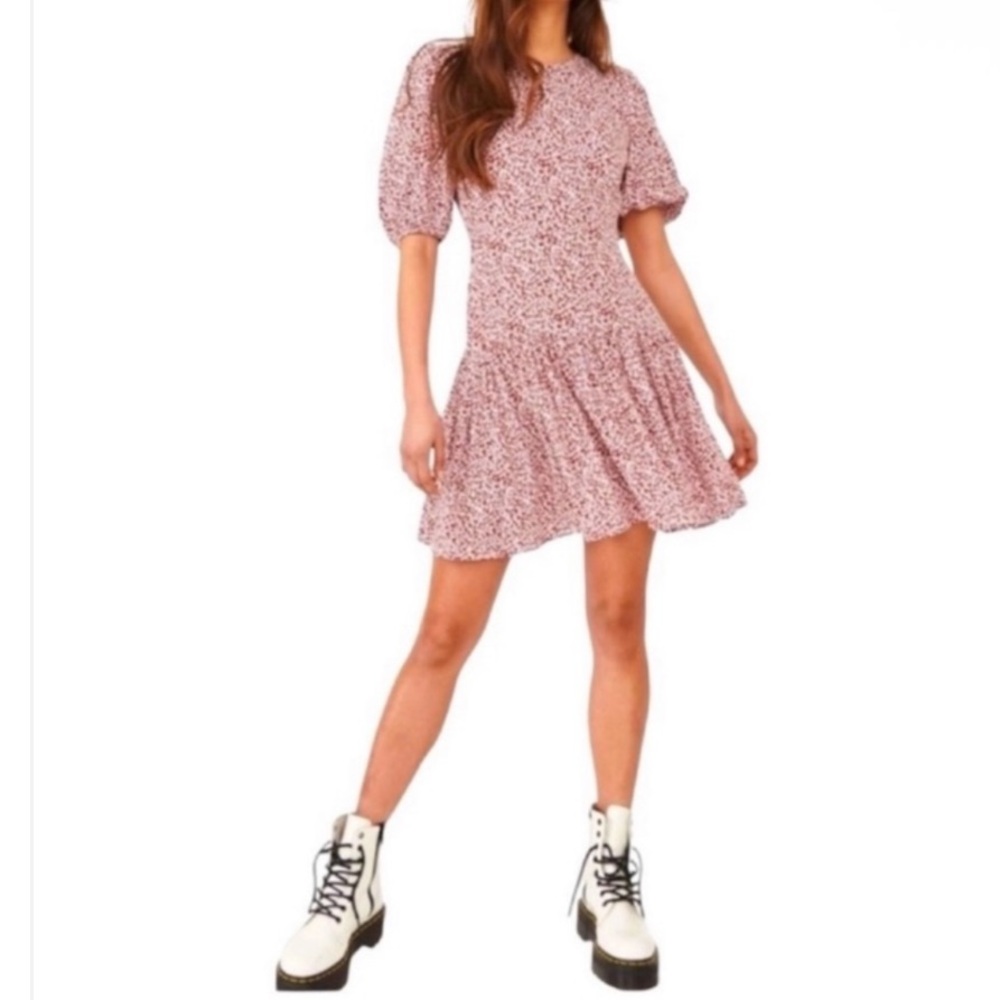 Free People Dancing In The Dark Puff Sleeve Mini Dress Medium - Picture 5 of 10